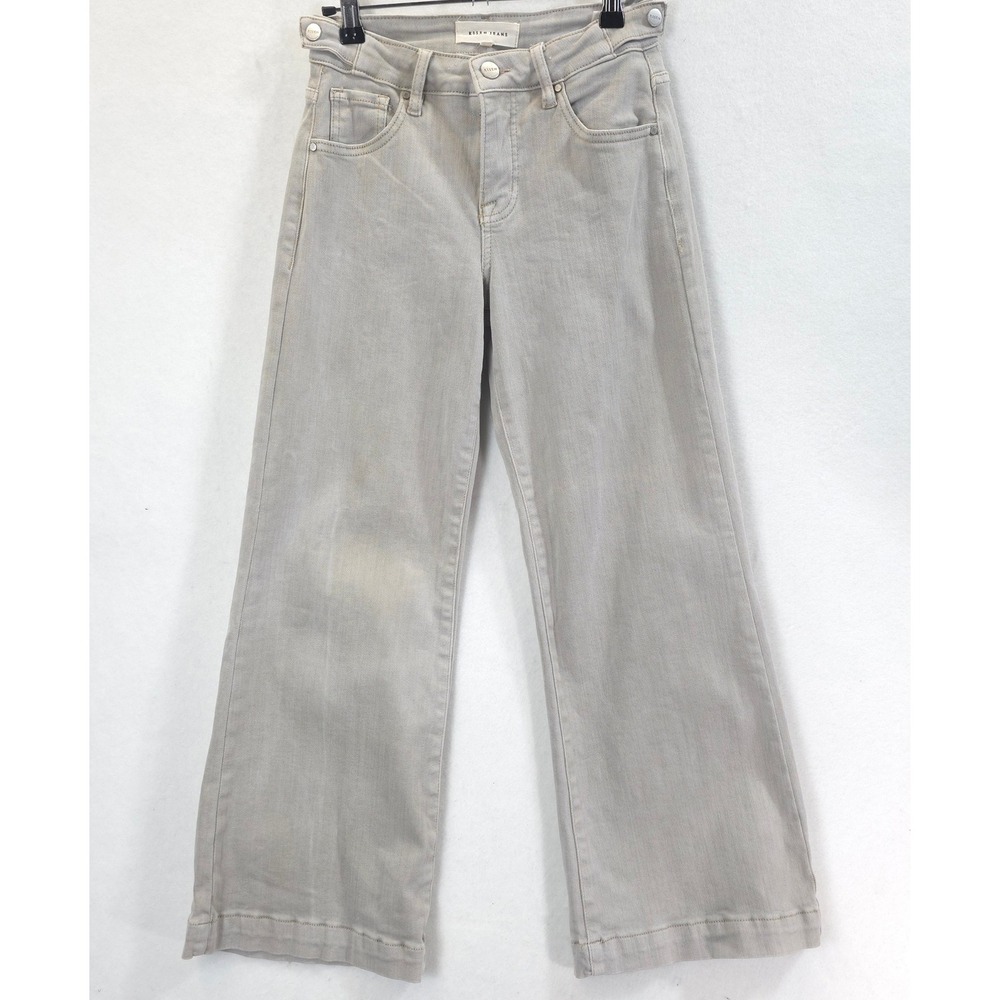 Risen Jeans Wide Leg High Rise Grey Women Size 0 / 24 Minimalist Casual Chic